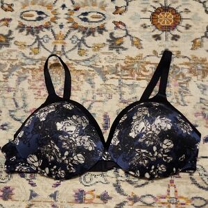 Maidenform Black and White Floral Bra, Size 42B